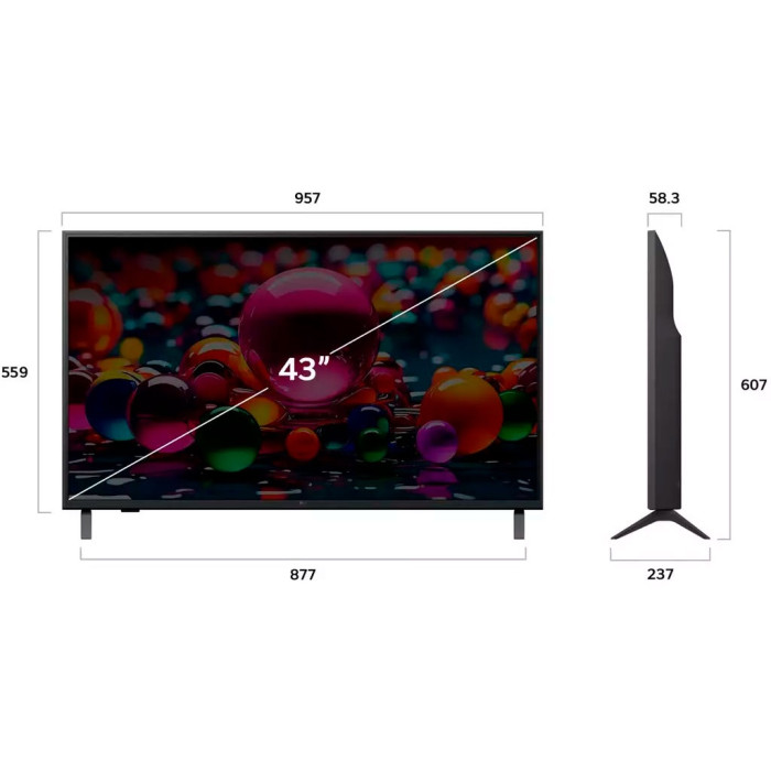 LG 43UA75009LA 109 см черный