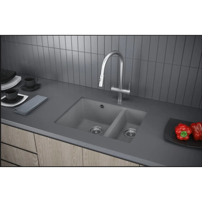 KuchenStern UNDER 60-2 Ku-Granit черный 102BL10 (KS-800114) подстольная 55.5х46х19 см, искусственный гранит, тон черный