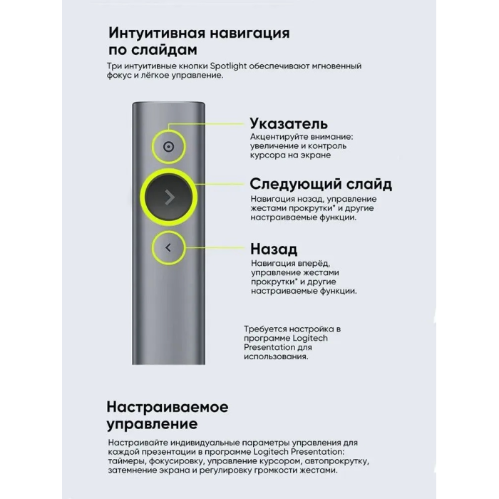 Презентер Logitech GOLD 910-004862 мультиколор