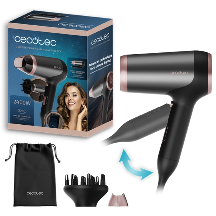 Cecotec IoniCare Power&Go Heaven Black фен черный