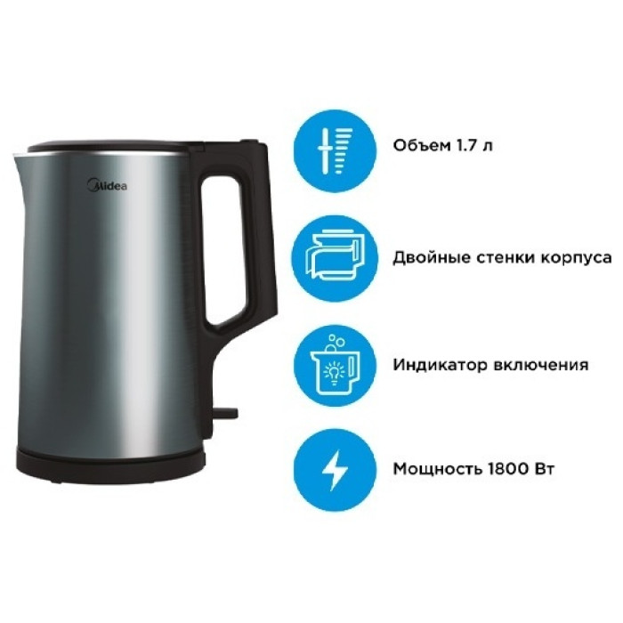 Электрочайник Midea MK-8065 черный
