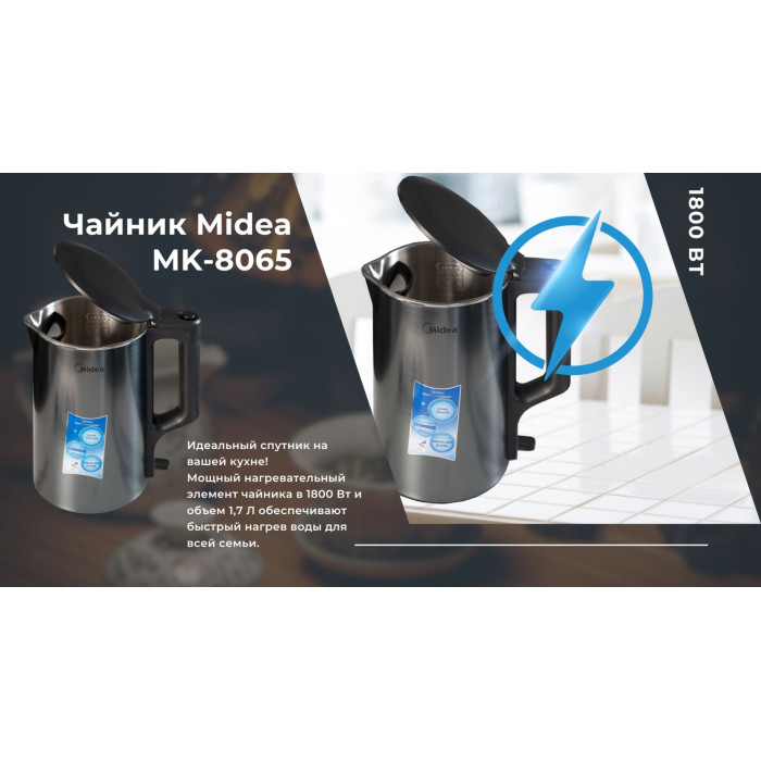 Электрочайник Midea MK-8065 черный