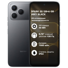 Мобильный телефон TECNO SPARK 50 (KN4n) 128+6 GB Inky Black