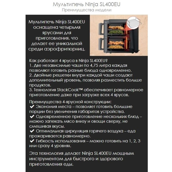 Аэрогриль Ninja SL400EU