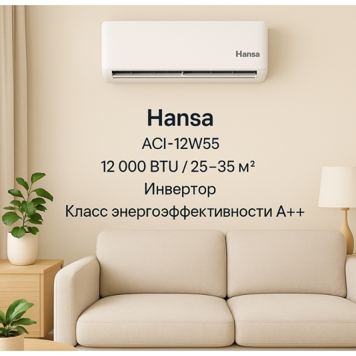 Hansa ACI-12W55 белый + монтажный комплект