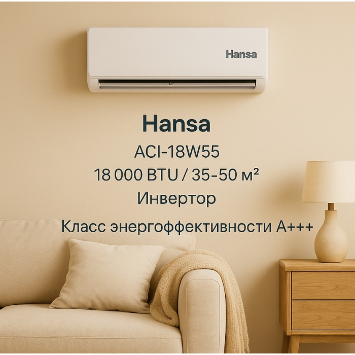 Hansa ACI-18W55 белый + монтажный комплект