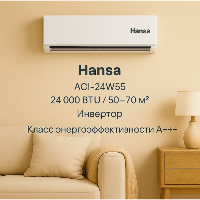 Hansa ACI-24W55 белый + монтажный комплект