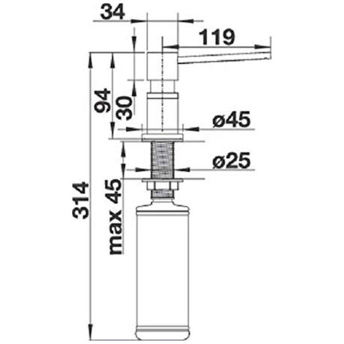 Blanco дозатор 526699, для моющего средства