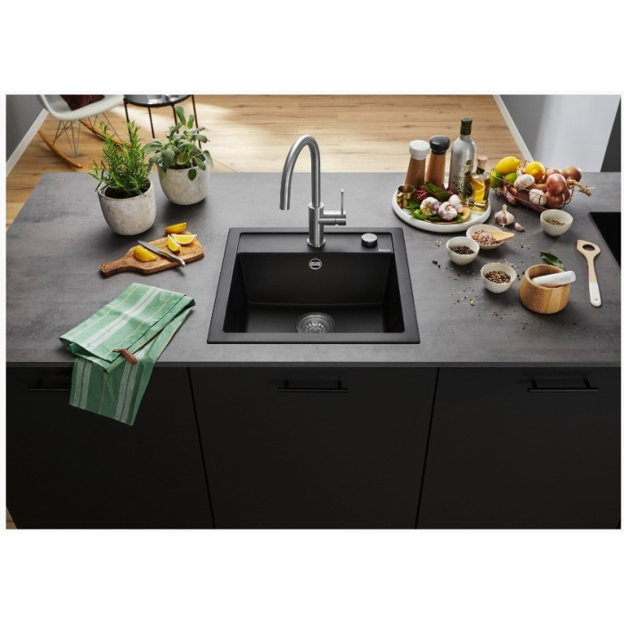 Кухонная мойка Blanco Dalago 5 51.5х51х19 см, искусственный камень, тон темная скала