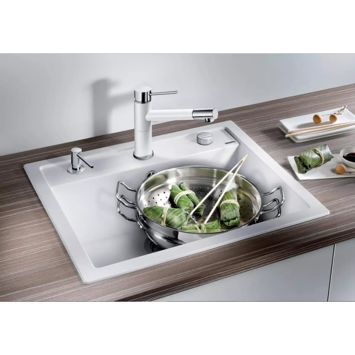 Blanco Dalago 6 527063 мягкий белый накладная 61.5х51 смх19 см, искусственный камень