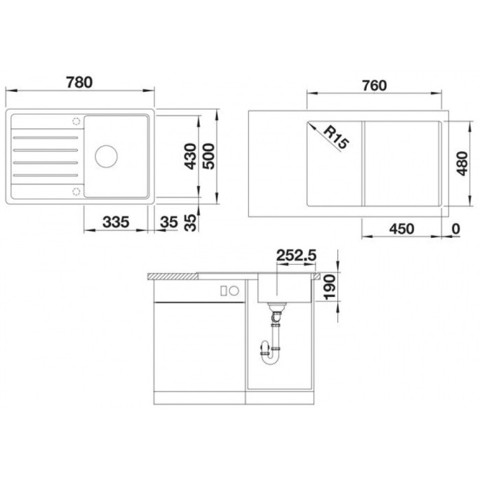Blanco Legra 45S Антрацит 522201