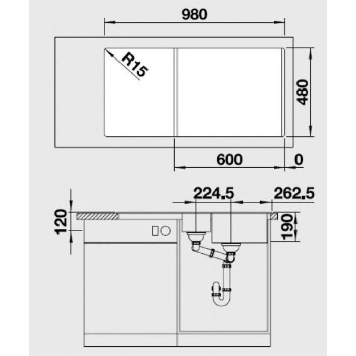 Blanco Legra 6S 526086 черный