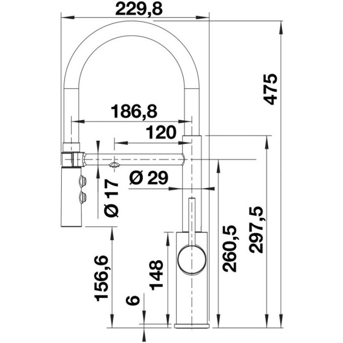 Смеситель с гибким изливом Blanco CATRIS-S 526707, латунь, цвет черный