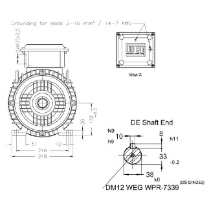 Электродвигатель WEG 12310540 7.5 кВт 1455 об/мин