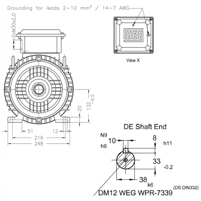 Электродвигатель WEG 12310529 5.5 кВт 2895 об/мин