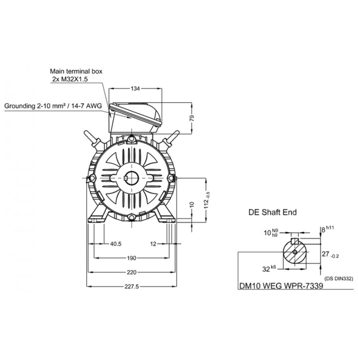 Электродвигатель WEG 17886610 5.5 кВт 1440 об/мин