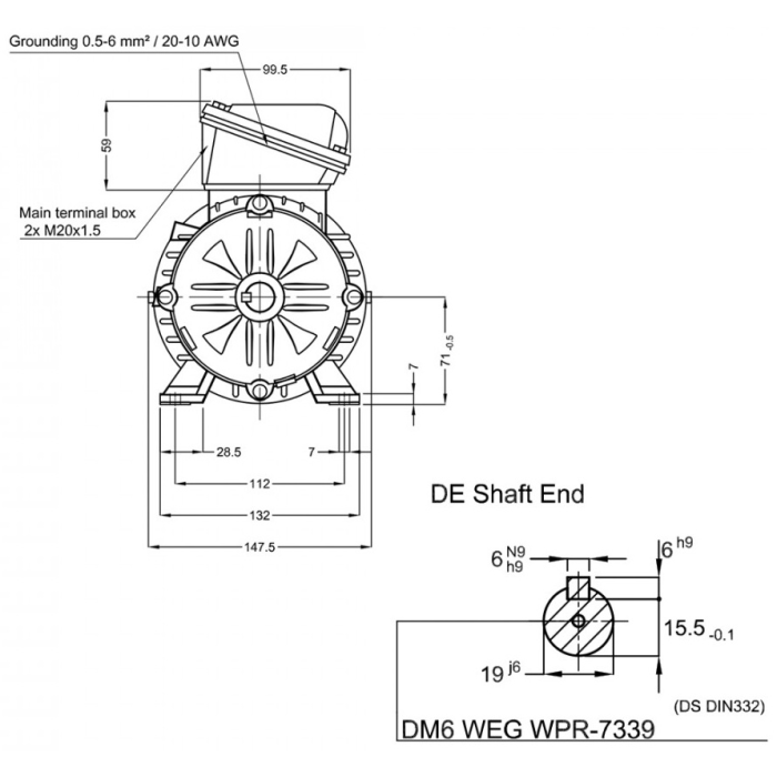 Электродвигатель WEG 16255791 0.37 кВт 2845 об/мин
