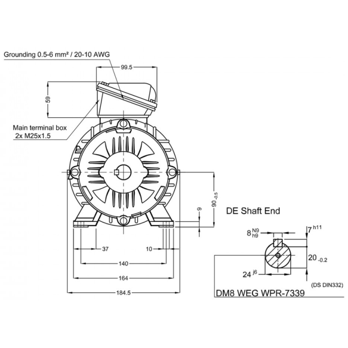 Электродвигатель WEG 17376514 3 кВт 2880 об/мин