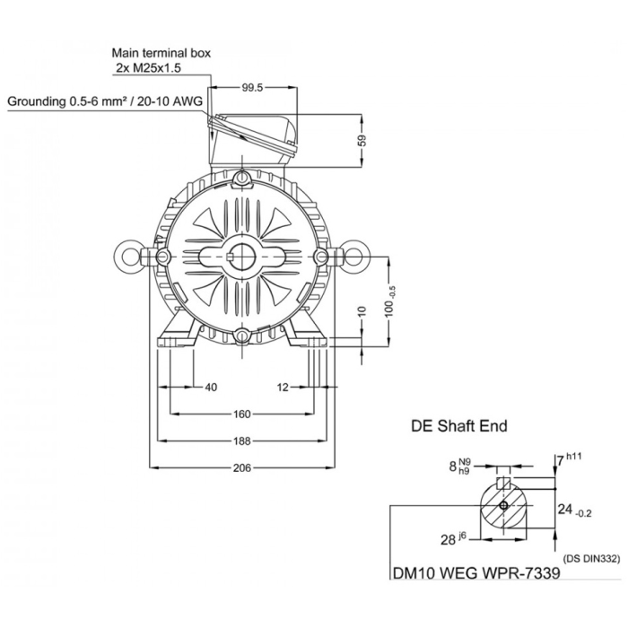 Электродвигатель WEG 16257924 4 кВт 1500 об/мин