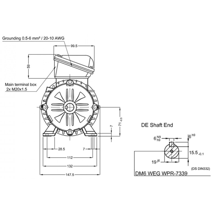 Электродвигатель WEG 17928428 0.75 кВт 1385 об/мин
