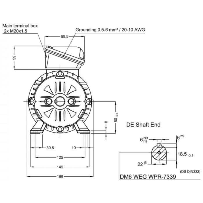Электродвигатель WEG 17376512 2.2 кВт 2770 об/мин