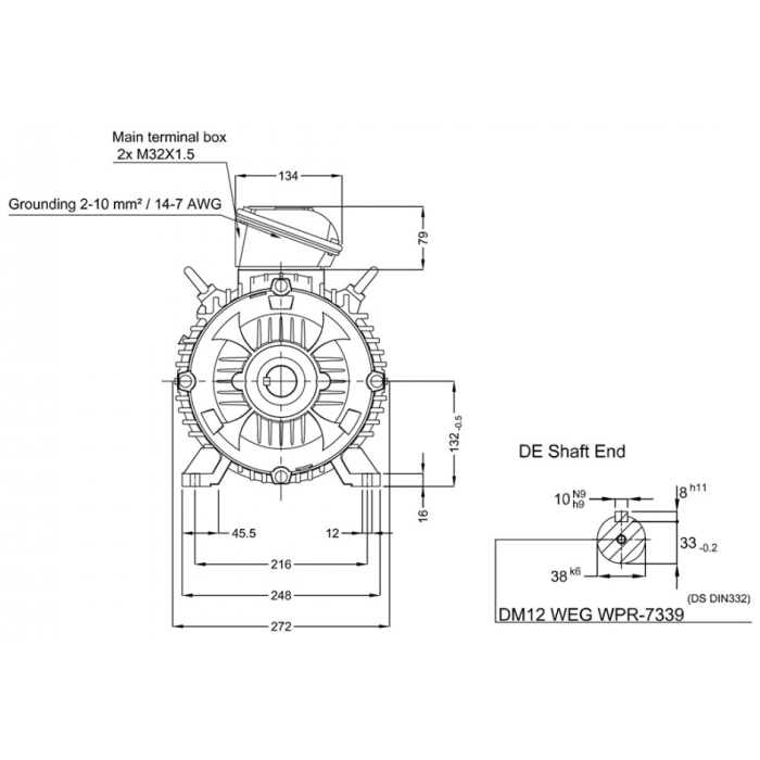 Электродвигатель WEG 17725342 11 кВт 2850 об/мин