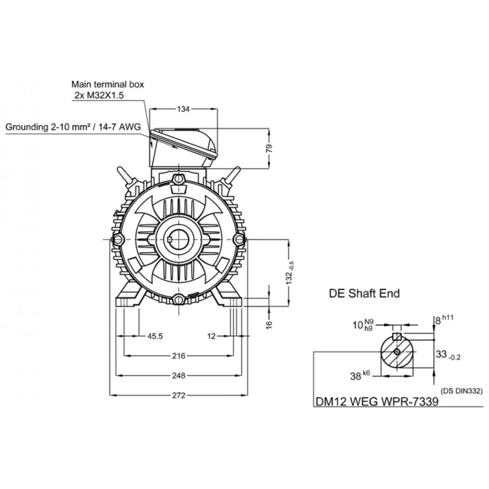 Электродвигатель WEG 17725872 11 кВт 1440 об/мин
