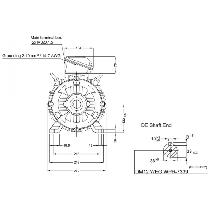 Электродвигатель WEG 17725617 7.5 кВт 1440 об/мин