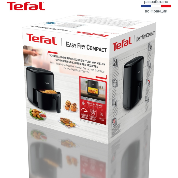 Аэрогриль Tefal Easy Fry Compact EY145810, черный, 3л