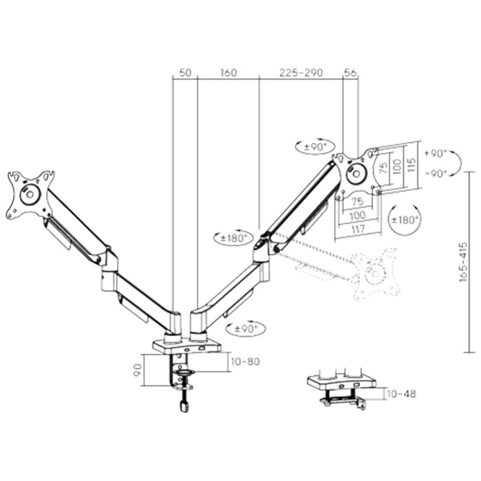 Brateck LDT97-C024 черный