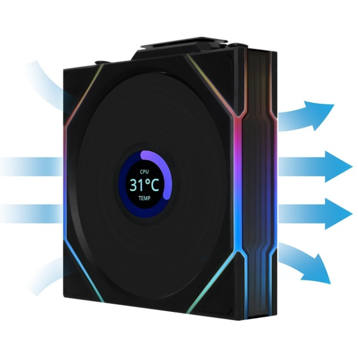 Вентилятор LIAN LI Uni Fan TL Wireless LCD 120 ARGB 12TLLCD1W1B