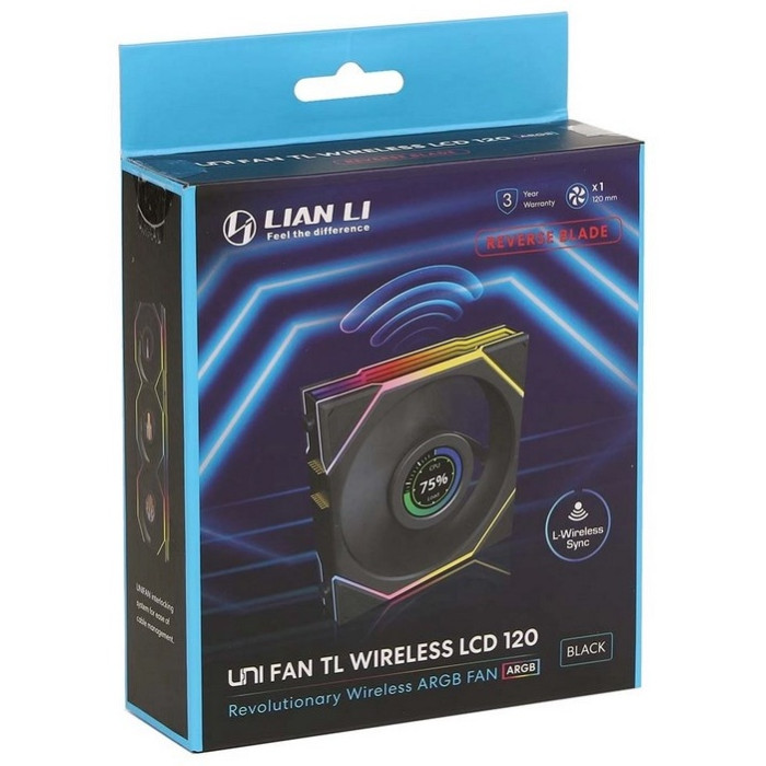 Вентилятор LIAN LI Uni Fan TL Wireless LCD 120 ARGB Reverse Blade 12RTLLCD1W1B