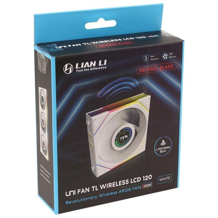 Вентилятор LIAN LI Uni Fan TL Wireless LCD 120 ARGB Reverse Blade 12RTLLCD1W1W