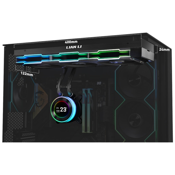 Кулер LIAN LI Hydroshift ll LCD-C 360TL Black G89.GHS2LCD36TB.00