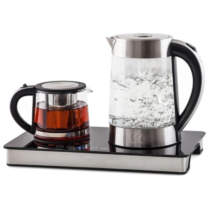 Электрочайник Kitfort KT-635 серебристый