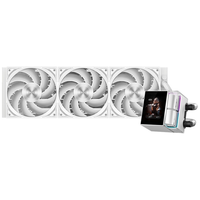 Водяное охлаждение для CPU PCCooler DS360 Display WH TDP 310W 115X/1200/1700/1851/AM4/AM5 Белый