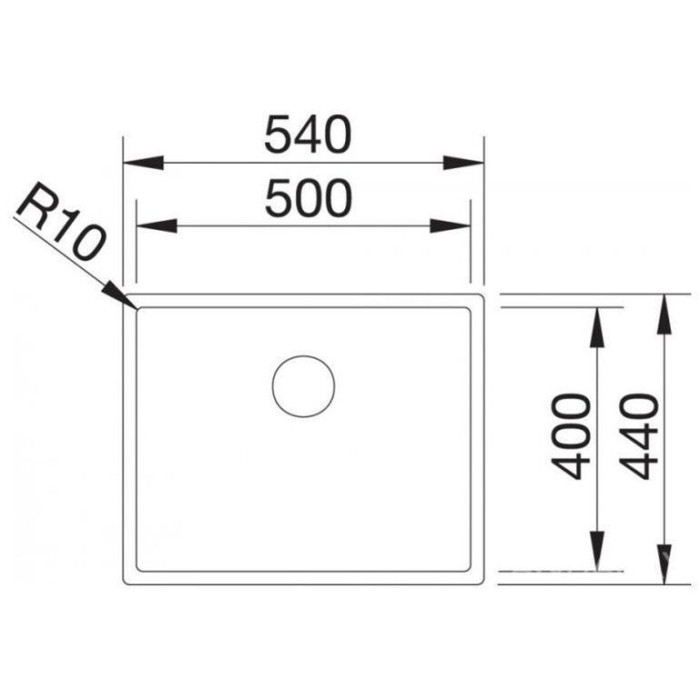 Blanco Claron 500 Durinox хром (525584) подстольная 54х44х19 см, нержавеющая сталь, тон серебристый металлик