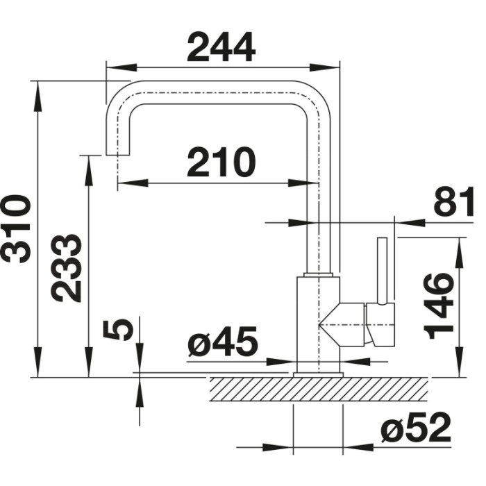 Смеситель для кухни Blanco Mili мягкий белый (527461), латунь, цвет молочный