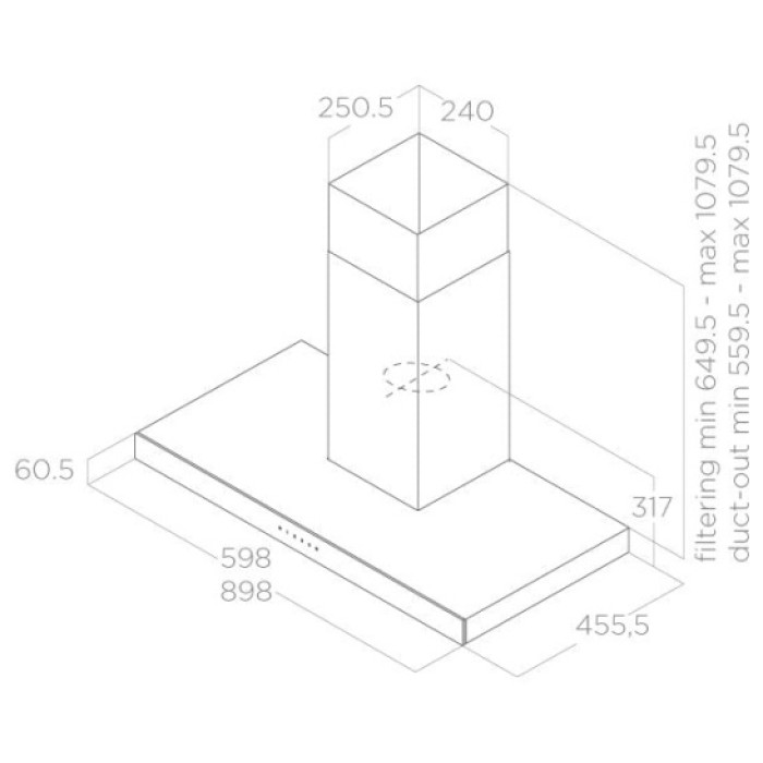 Elica Joy BLIX/A/90 серый, черный
