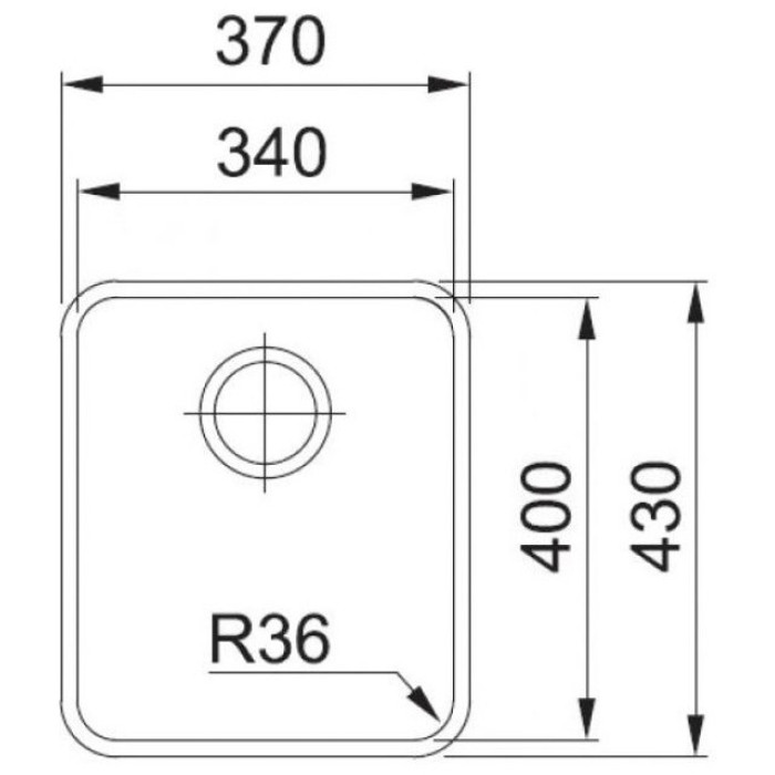 Franke накладная ANX 110-34 серебристый