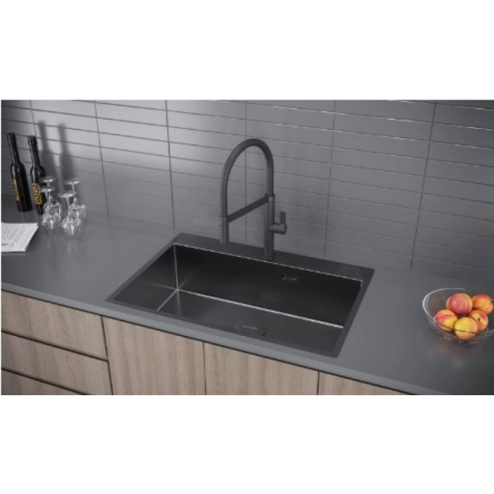 KuchenStern WERK 80 AISI 304/R10 врезная 74х51х20 см, нержавеющая сталь, тон вороненая сталь