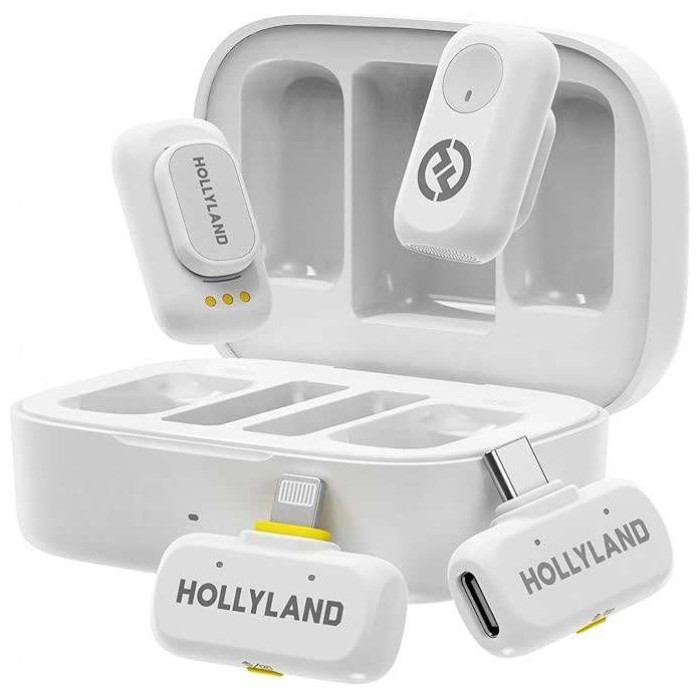 Петличный микрофон Hollyland Lark A1 Combo Белый<br>77502