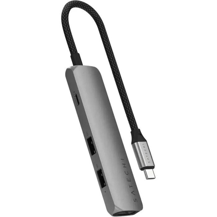 Док-станция Satechi 4-in-1 USB-C Slim Multiport серый
