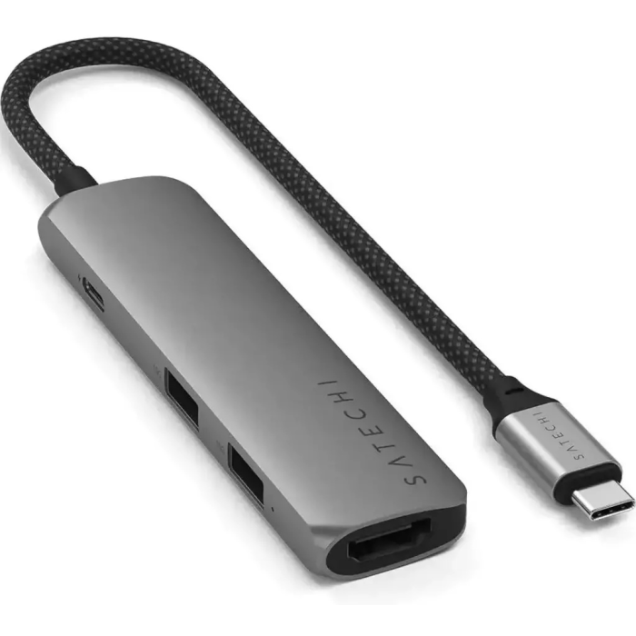 Док-станция Satechi 4-in-1 USB-C Slim Multiport серый