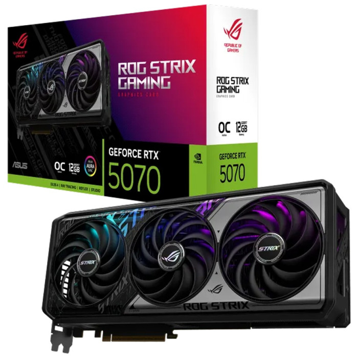 ASUS ASUS ROG Strix GeForce RTX 5070 12GB GDDR7 OC Edition (ROG-STRIX-RTX5070-O12G-GAMING) 12 Гб
