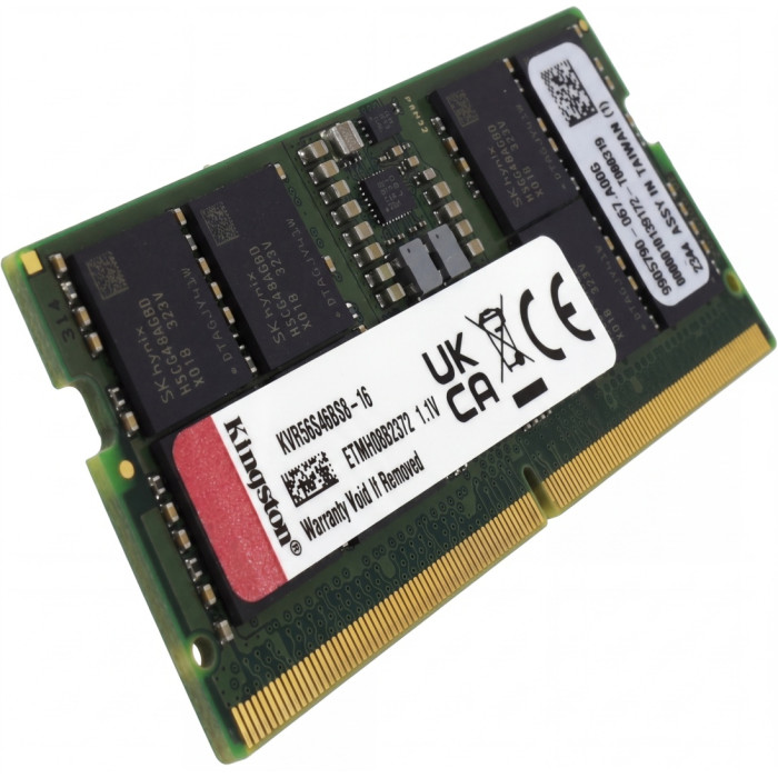 Kingston DRAM 16GB 5600MT/s DDR5 Non-ECC CL46 SODIMM 1Rx8
