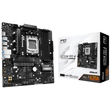 Материнская плата ASRock A620AM PRO-A AM5 4xDDR5 2xSATA3 RAID 3xM.2 Type-C HDMI mATX