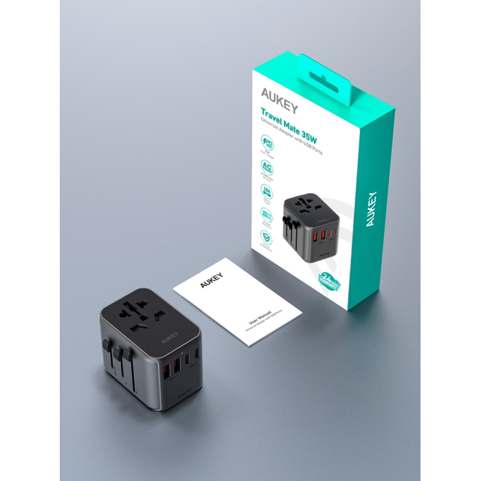 Aukey PA-TA07 USB Type-C, USB черный