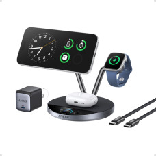 Беспроводное зарядное устройство Anker Prime 3-in-1, MagGo, AirCool, Dock Stand (B25N1G21) Черный