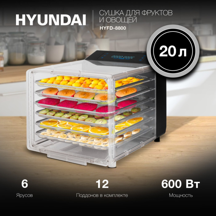 Hyundai HYFD-8800 прозрачный, черный